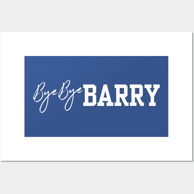 Bye Bye Barry - Title Typograph Dark Color Wall Art by toskaworks